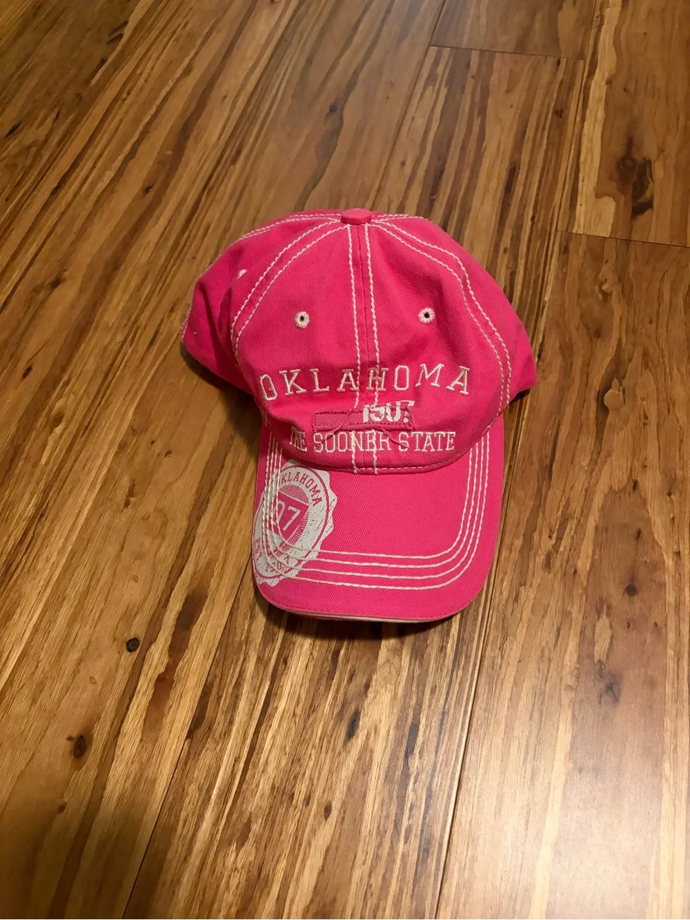 Y2K Pink Oklahoma Sooners Pink Baseball Cap Embroidered Adjustable Hat